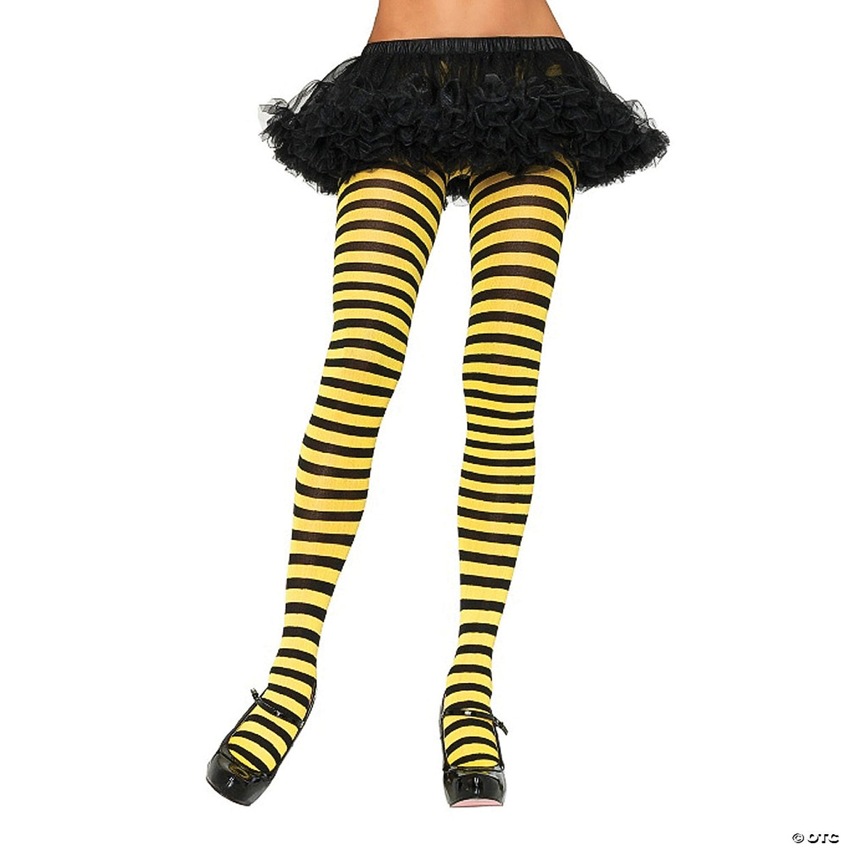 Striped Stockings Halloween Costume Tights – Black & White Pattern