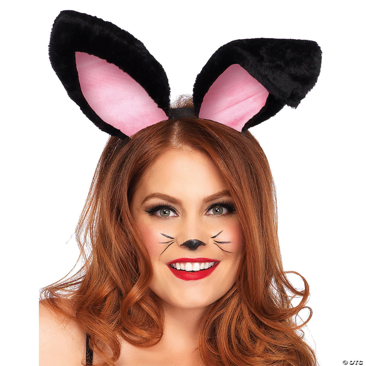 Adult Plush White Bunny Ears Headband – Halloween Costume Accessory
