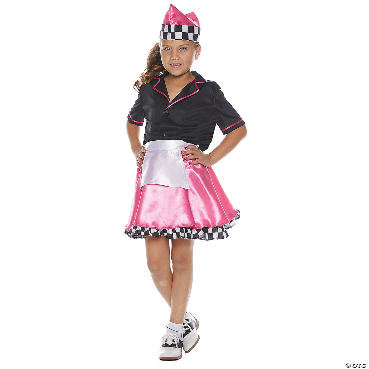GIRL'S 1950'S CAR HOP-SM - Halloween Costume Dress Up Party Outfit