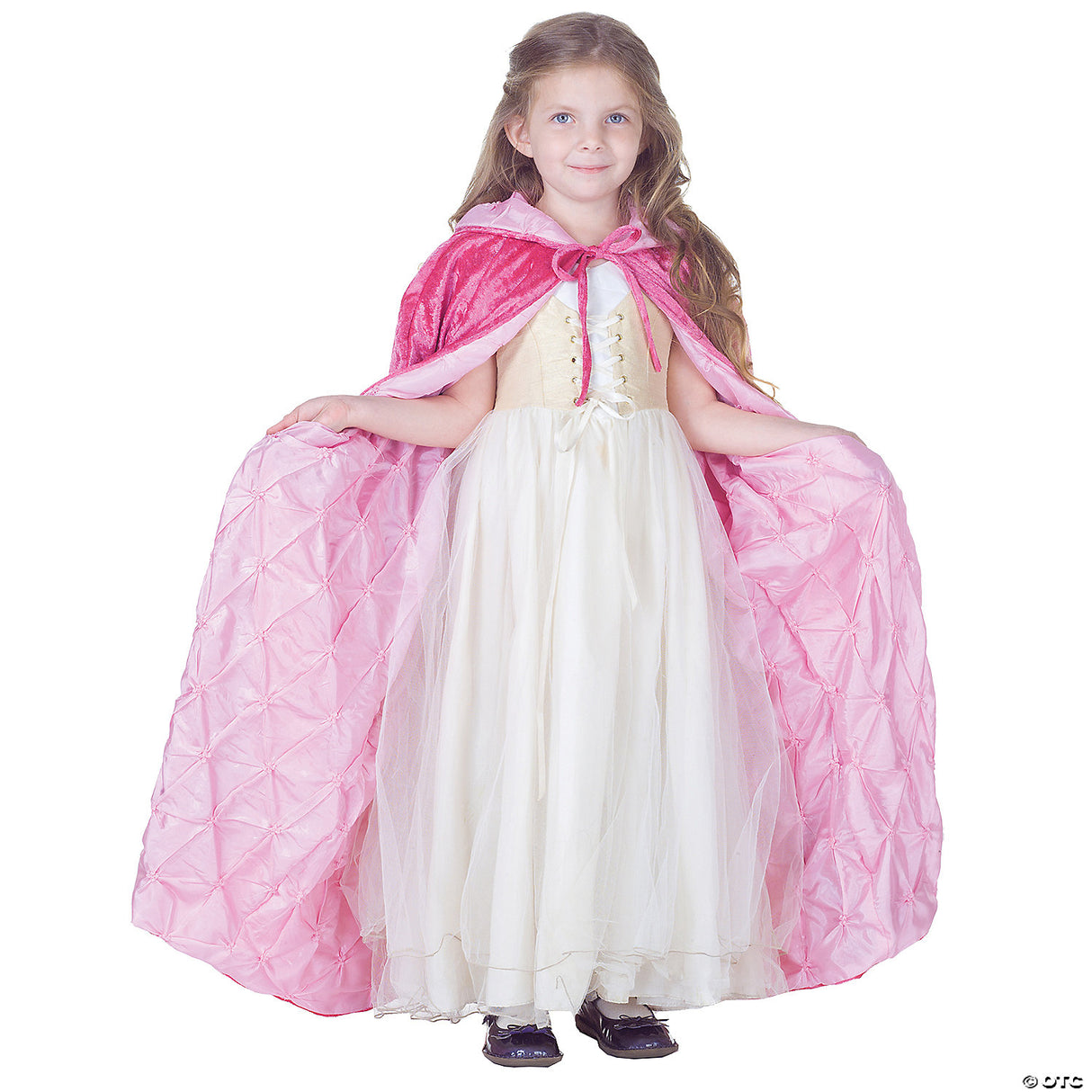 Girl’s Princess Pink Cape Cloak – Halloween Costume Dress Up Accessory