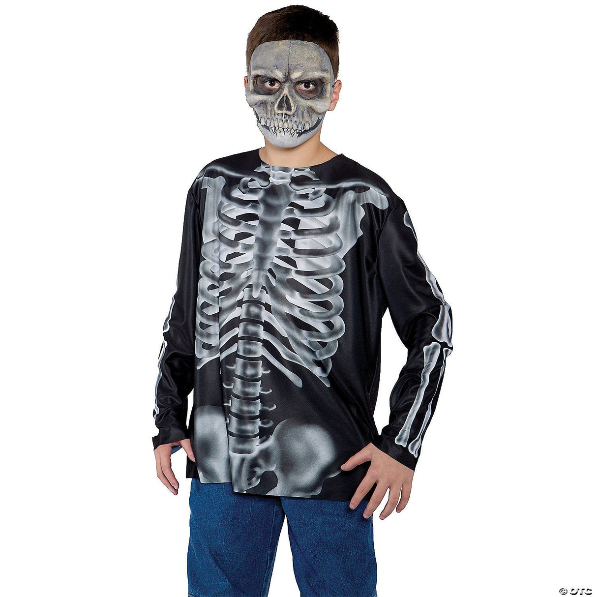 BOY'S SKELETON SHIRT-LG - Kids Halloween Costume Dress Up Party