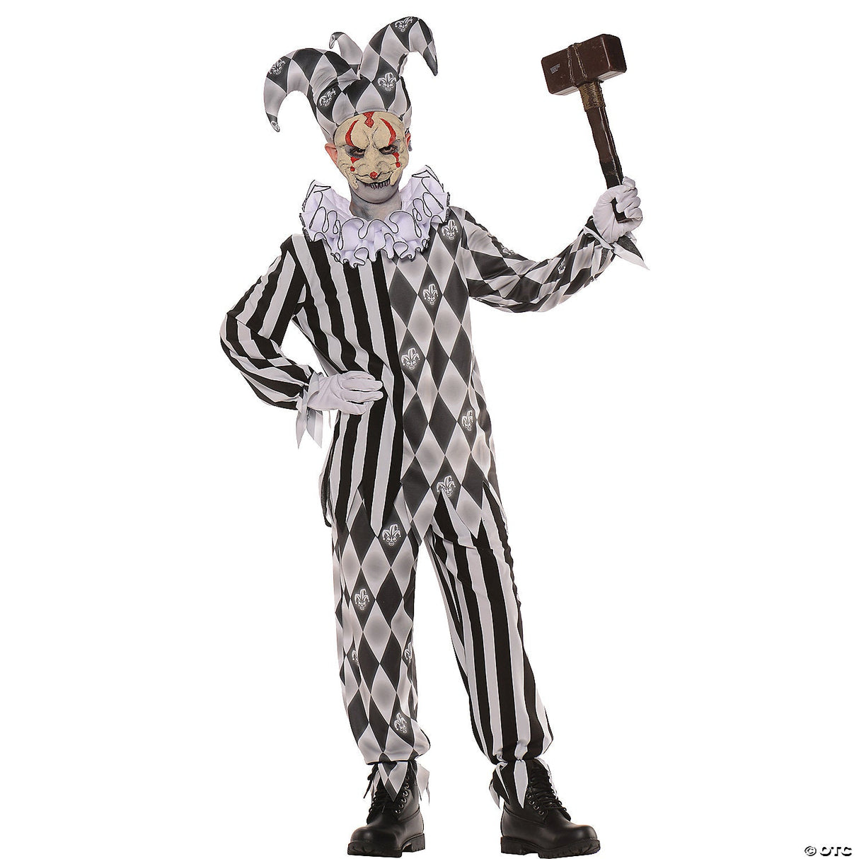 BOY'S EVIL HARLEQUIN COSTUME - Kids Halloween Costume Dress Up Party