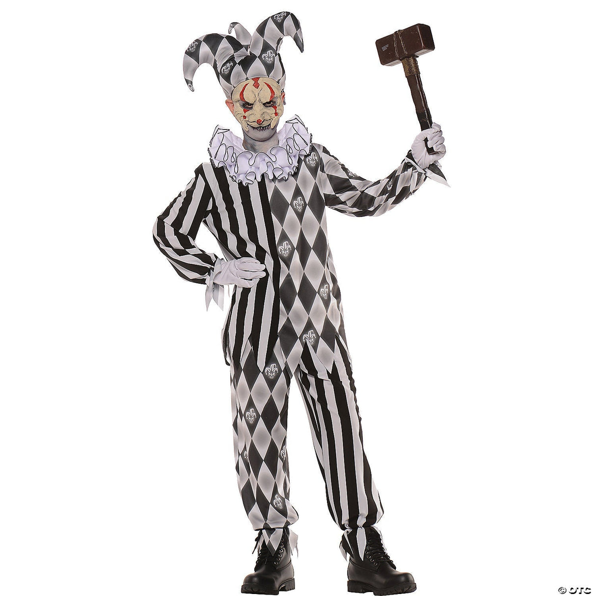 BOY'S EVIL HARLEQUIN COSTUME - Kids Halloween Costume Dress Up Party