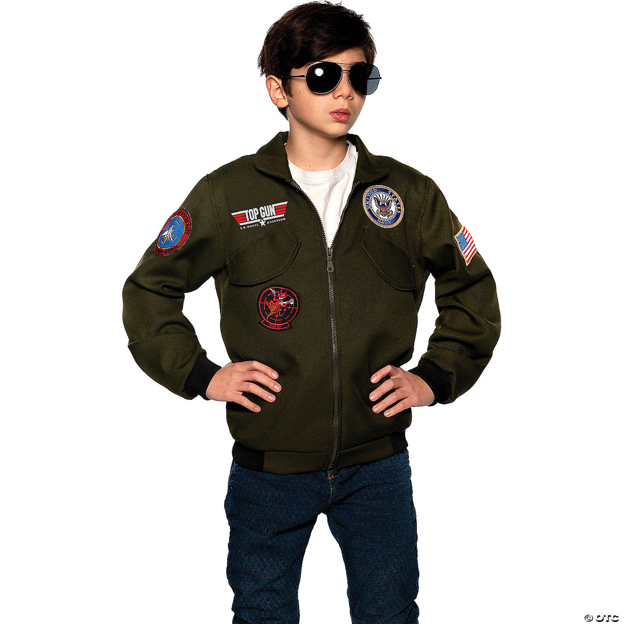 CHILD NAVY TOPGUN PILOT JACKET SM - Kids Halloween Costume Cosplay & Party Outfi