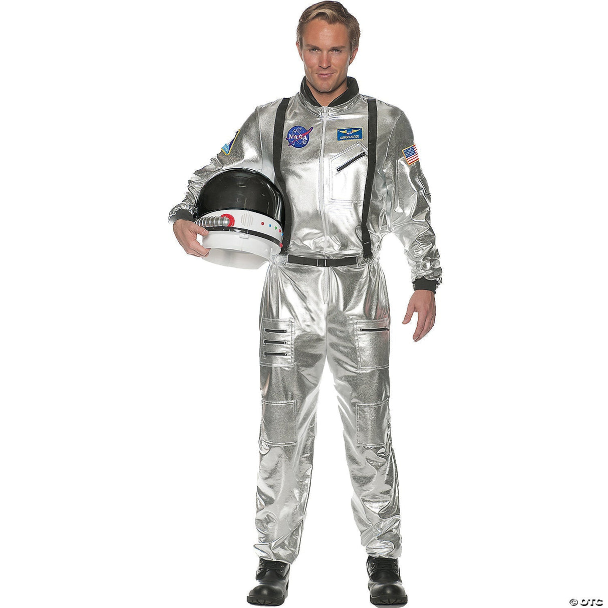 MEN'S SILVER ASTRONAUT COSTUME-TEEN/SM - Space Halloween Costume Adult Cosplay