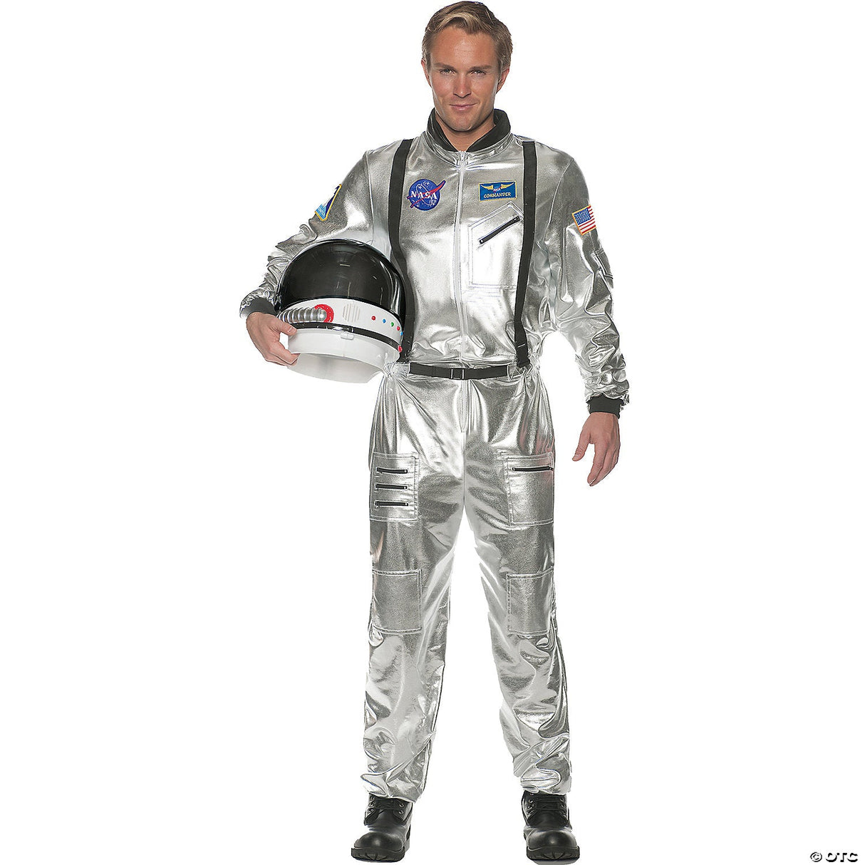 MEN'S SILVER ASTRONAUT COSTUME-TEEN/SM - Space Halloween Costume Adult Cosplay
