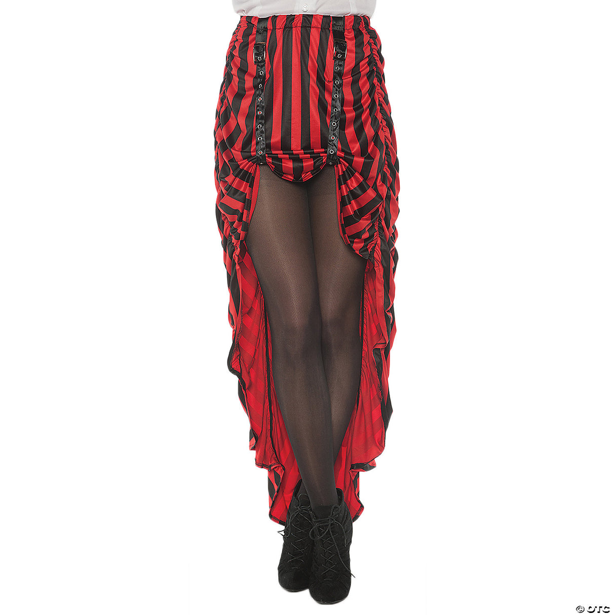 Women’s Red & Black Steampunk Skirt – Gothic Victorian Cosplay Outfit