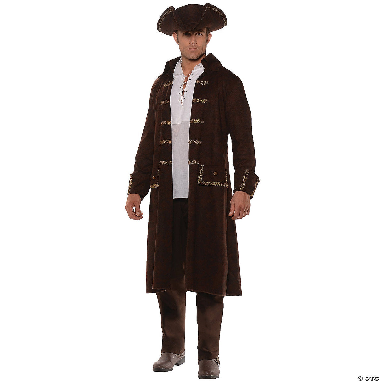 MEN'S BROWN PIRATE COAT SET - Scary Halloween Costume Adult Outfit Cosplay Party