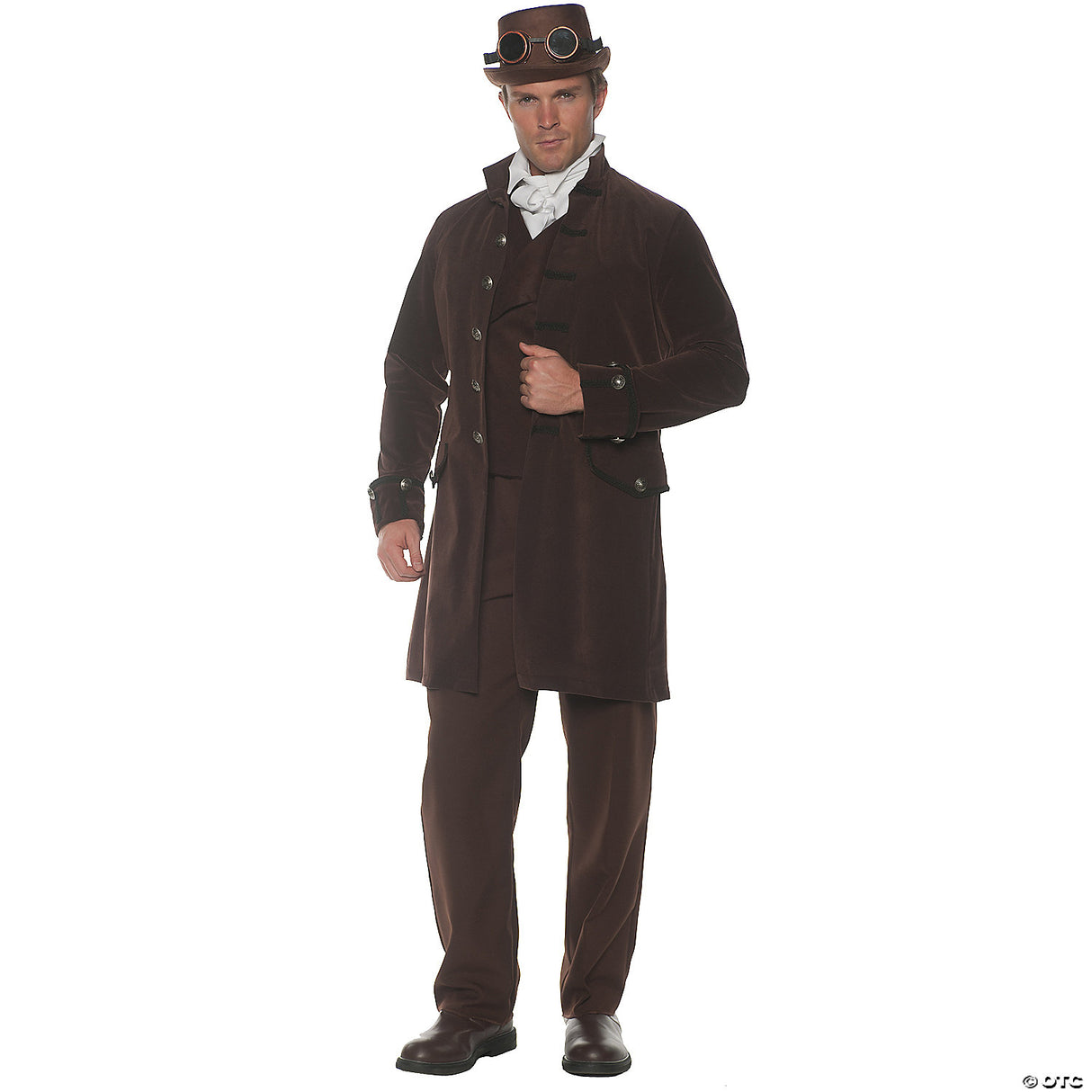 Men's Brown Frock Coat Halloween Costume Accessory Party Dress Up