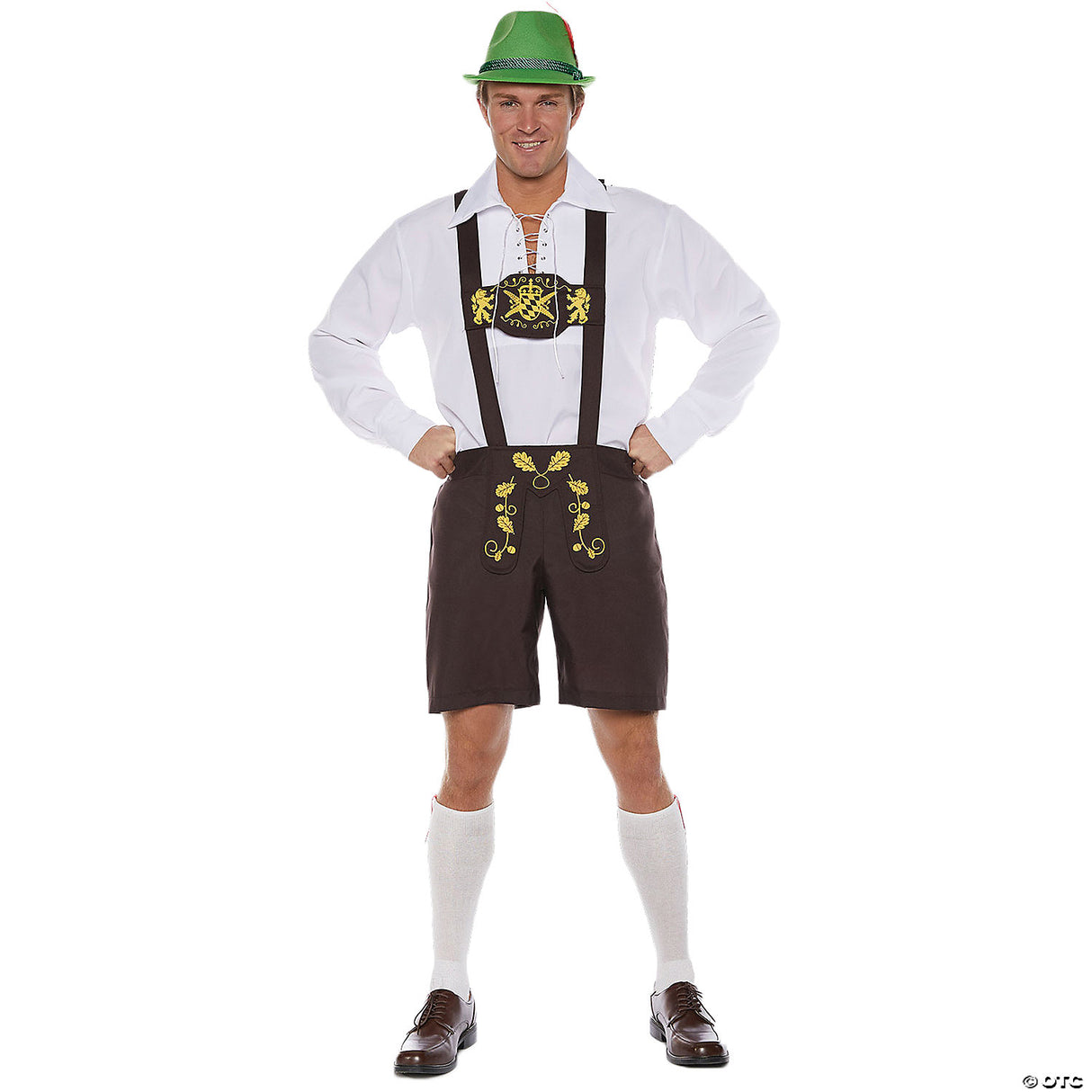 MEN'S BROWN LEDERHOSEN COSTUME XXL - Scary Halloween Costume Adult Outfit Cospla