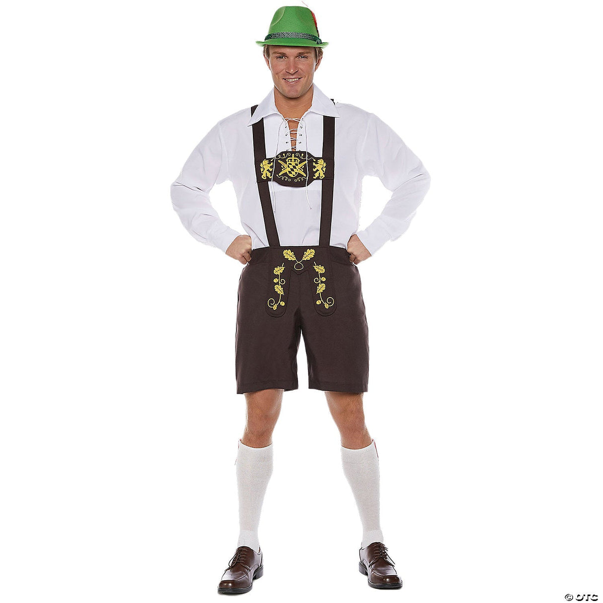 MEN'S BROWN LEDERHOSEN COSTUME XXL - Scary Halloween Costume Adult Outfit Cospla