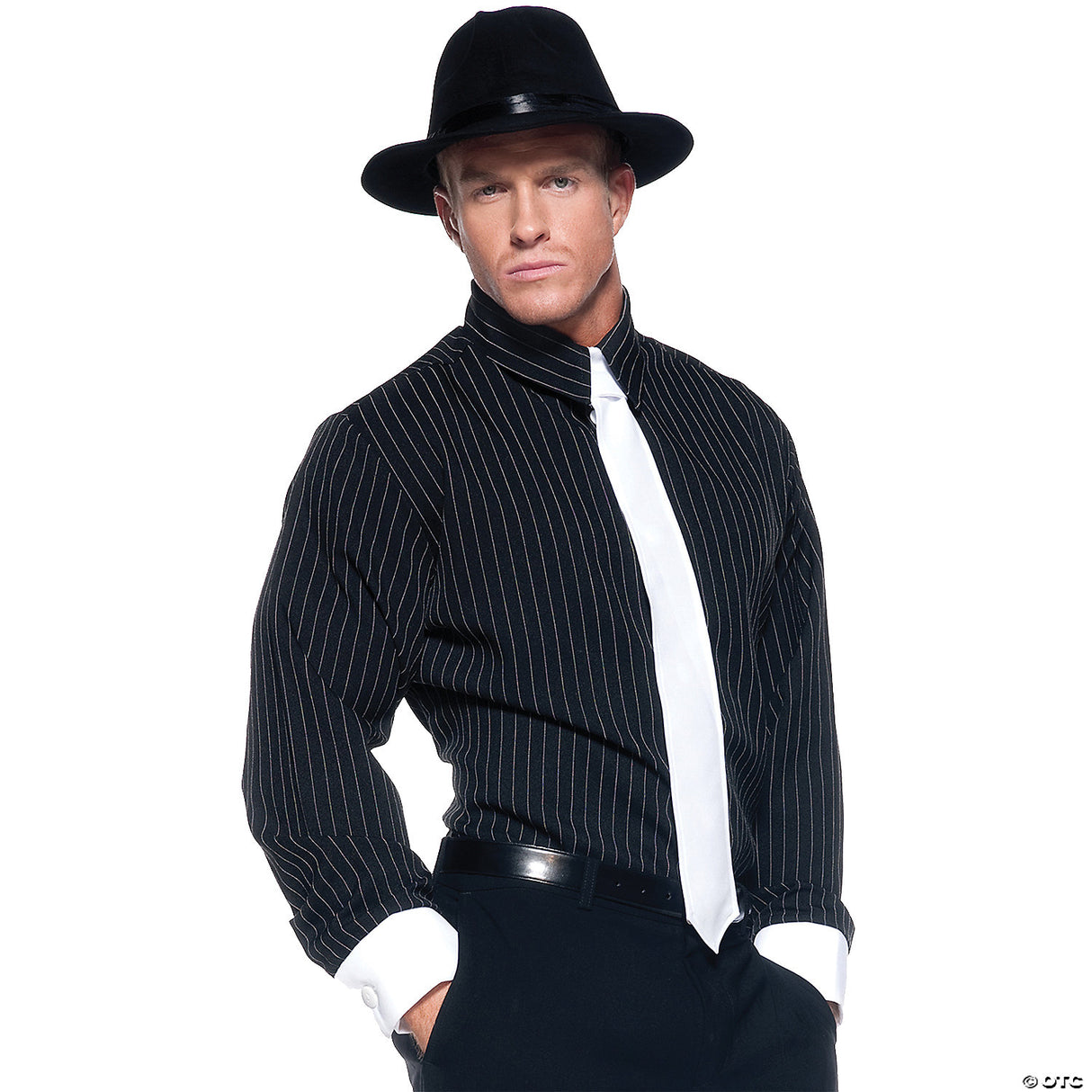 Gangster Shirt Striped XL – Men’s Halloween Costume Outfit Vintage Style