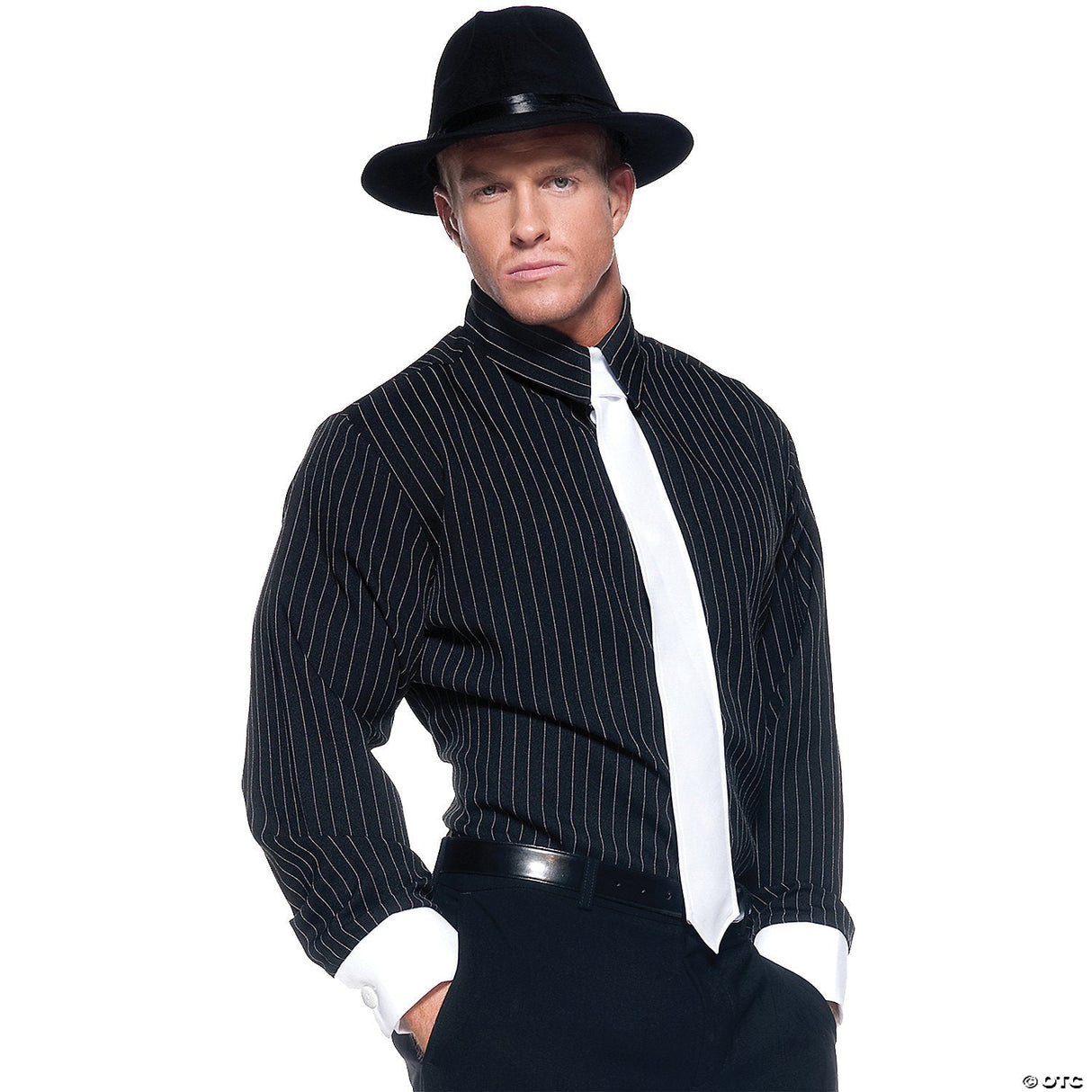 Gangster Shirt Striped XL – Men’s Halloween Costume Outfit Vintage Style