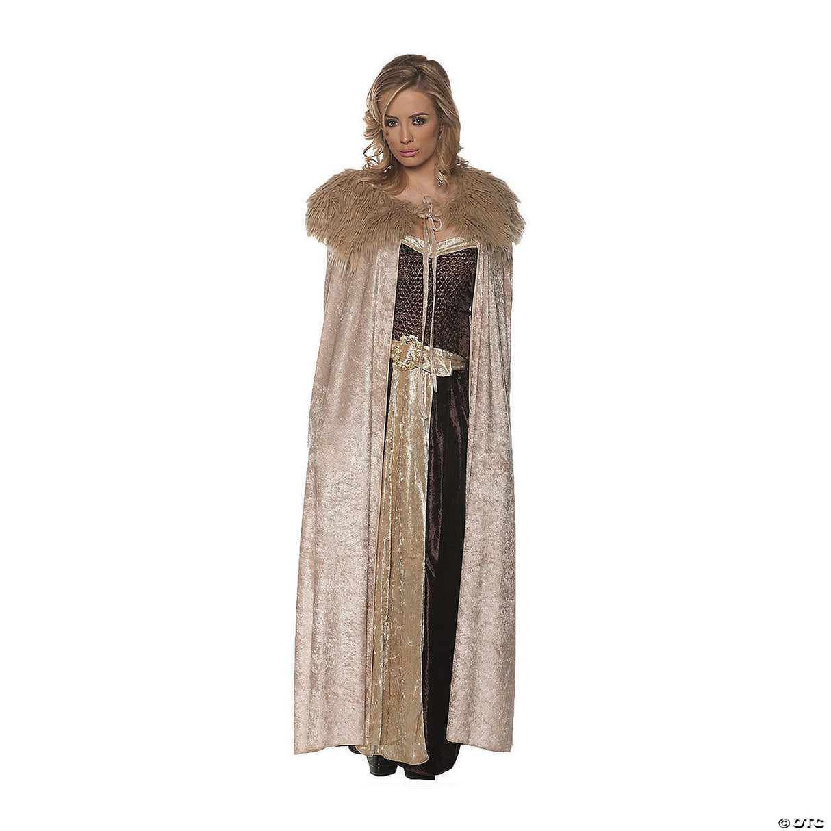Women’s Beige Renaissance Cape – Medieval Cloak Cosplay Halloween Costume
