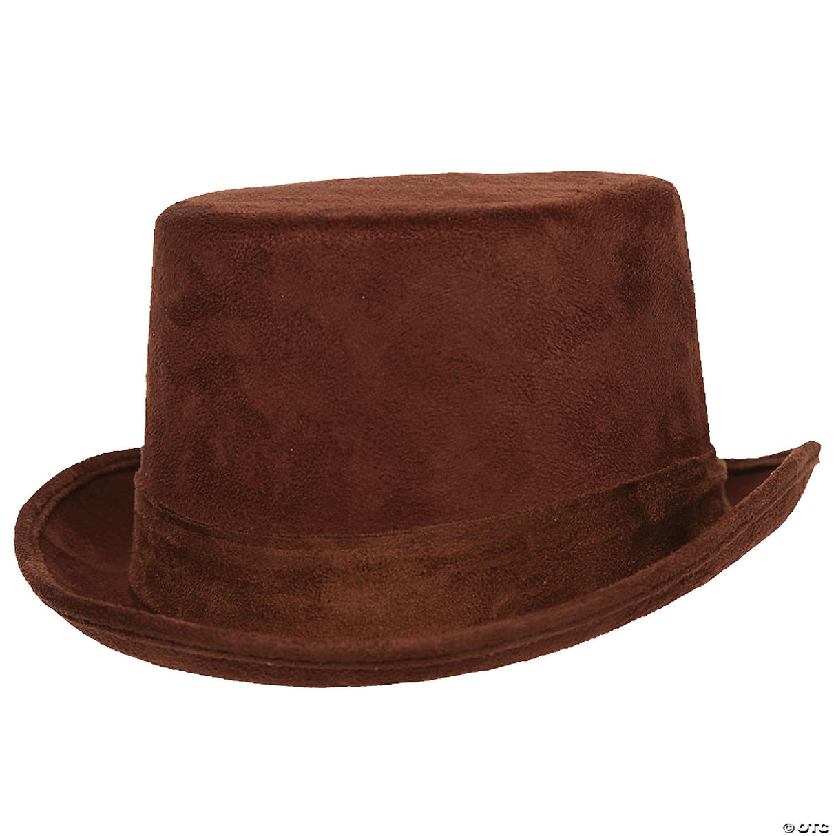 ADULT BROWN FAUX SUEDE TOP HAT