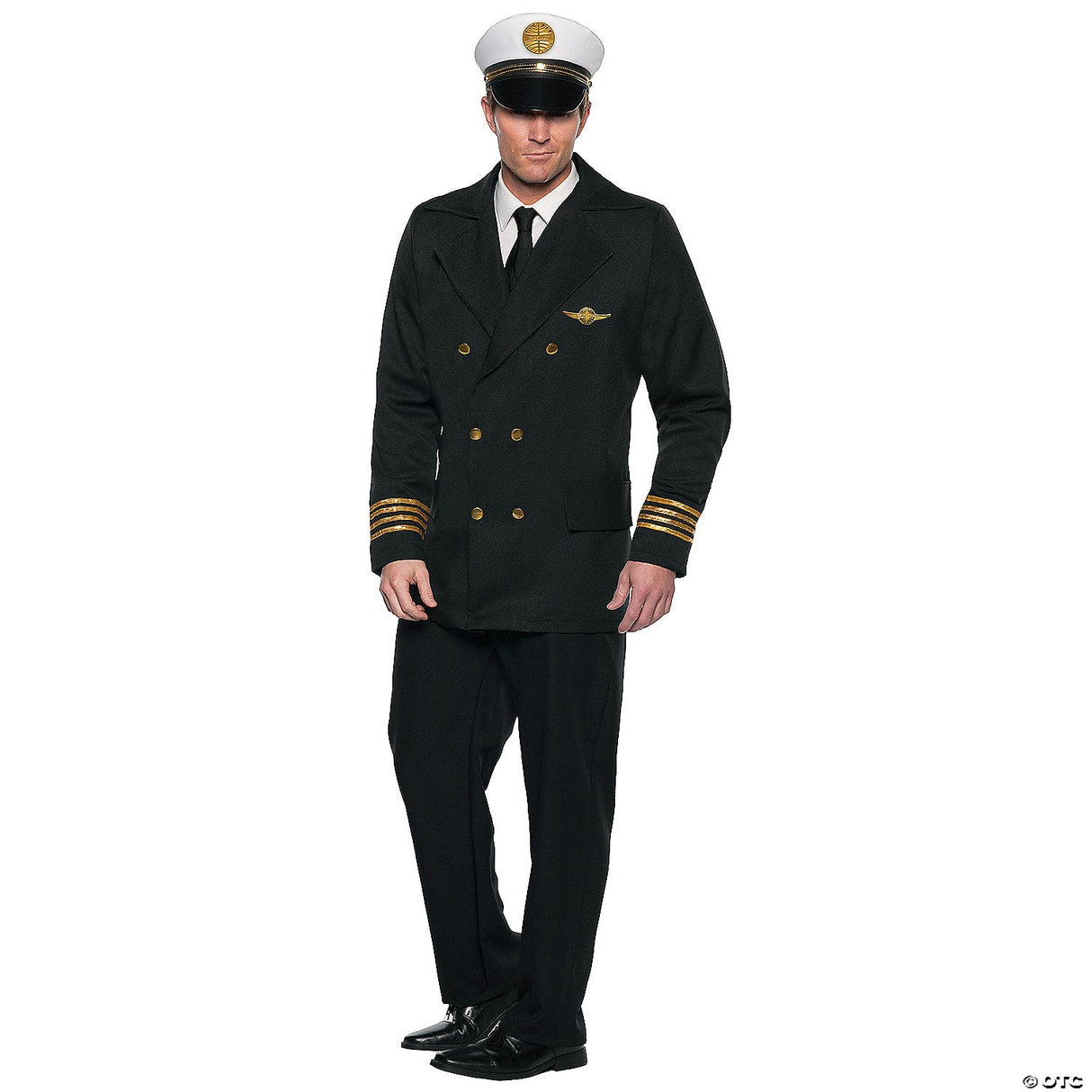 Deluxe Pan Am Air Pilot Adult Costume – Vintage Airline Captain Halloween