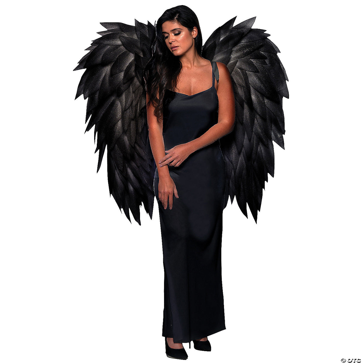 40" Featherless Black Angel Wings