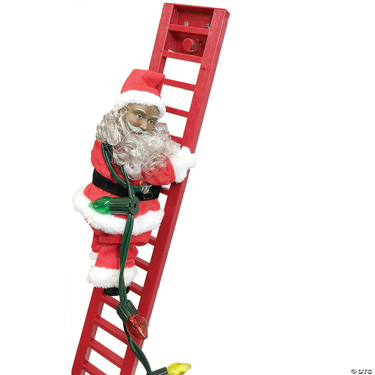 African American Climbing Santa – Christmas Holiday Outdoor Yard Decoration