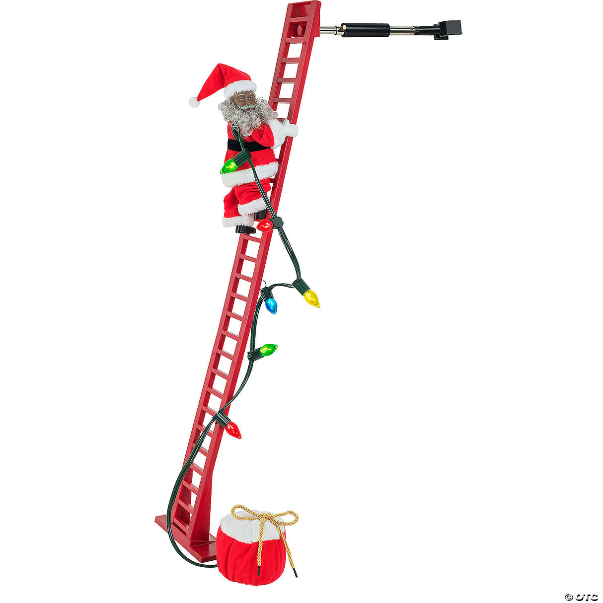 African American Climbing Santa – Christmas Holiday Outdoor Yard Decoration