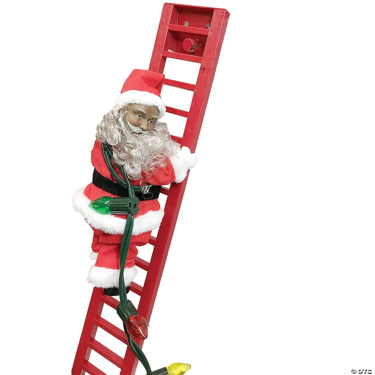 African American Climbing Santa – Christmas Holiday Outdoor Yard Decoration
