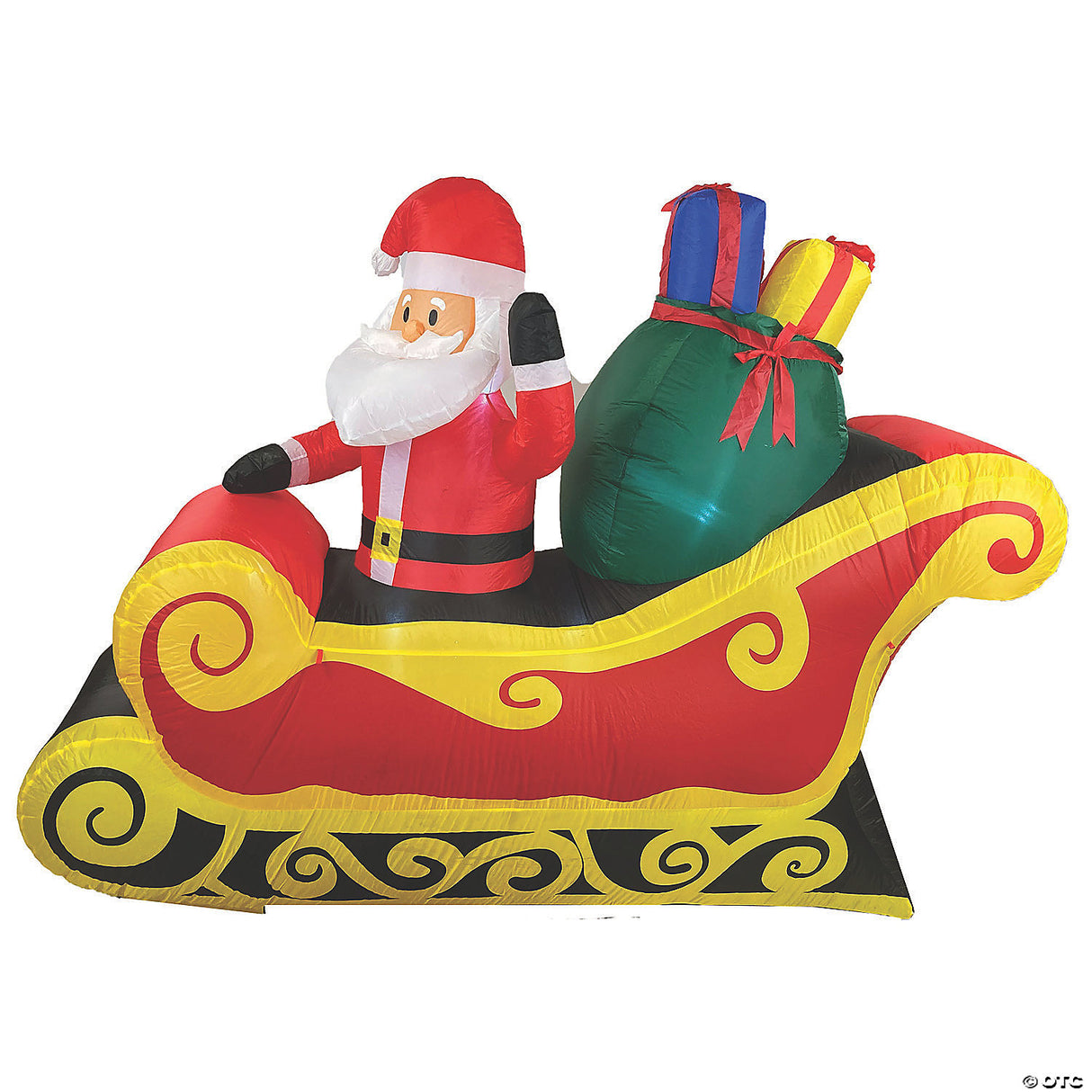 84" Inflatable Santa Sleigh – Outdoor Christmas Holiday Yard Decoration Blow Up