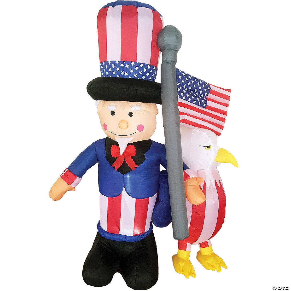 6' Inflatable Uncle Sam with Eagle – Outdoor Patriotic Yard Decoration Prop