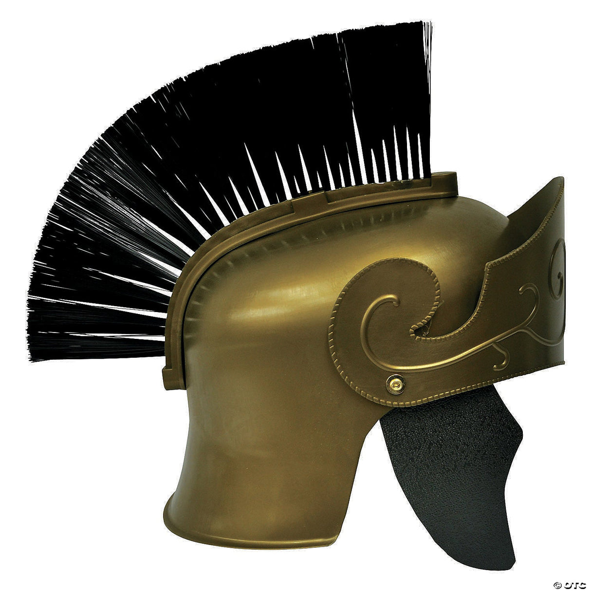 ROMAN HELMET GOLD W RED BRUSH