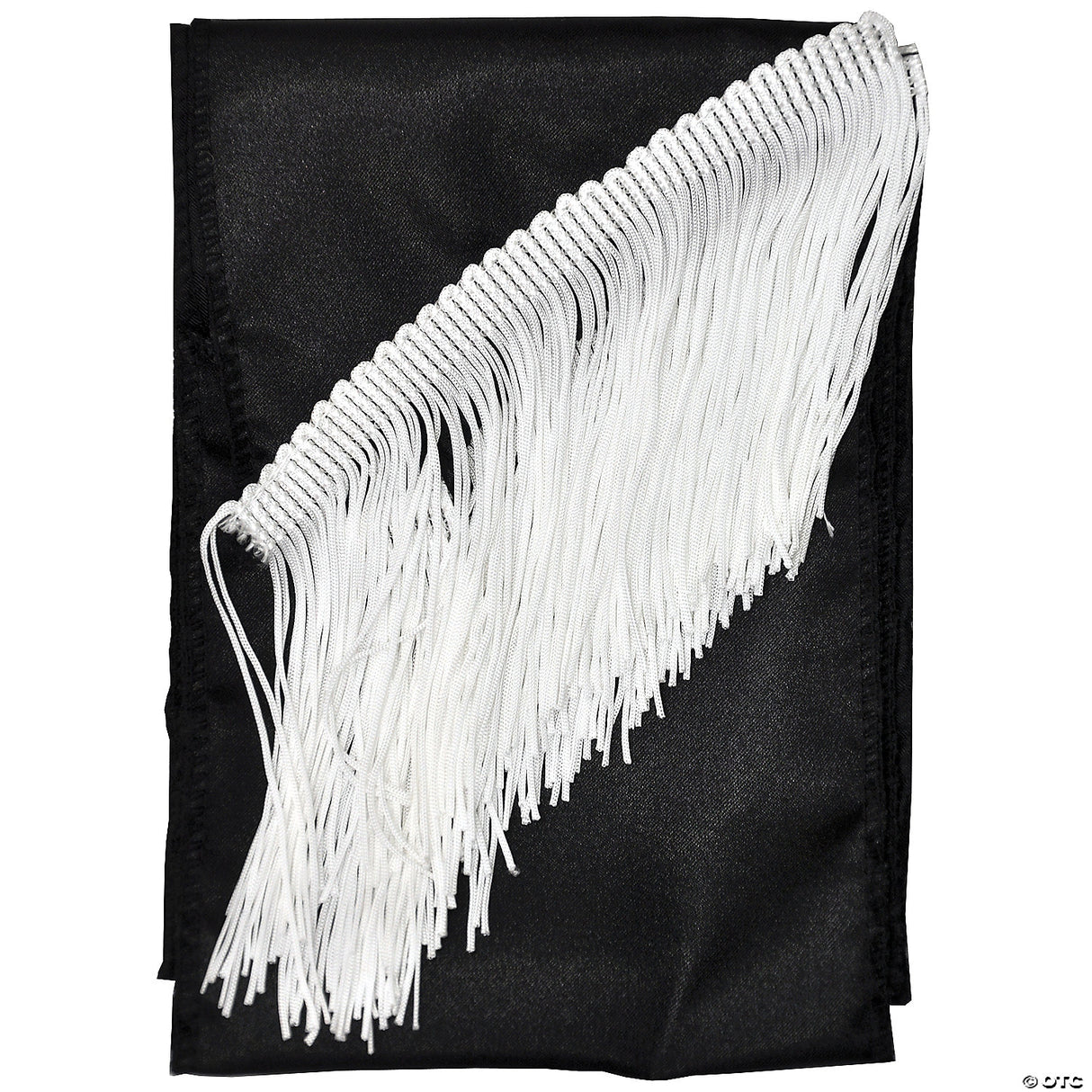 SATIN FRINGED SASHES-BLACK