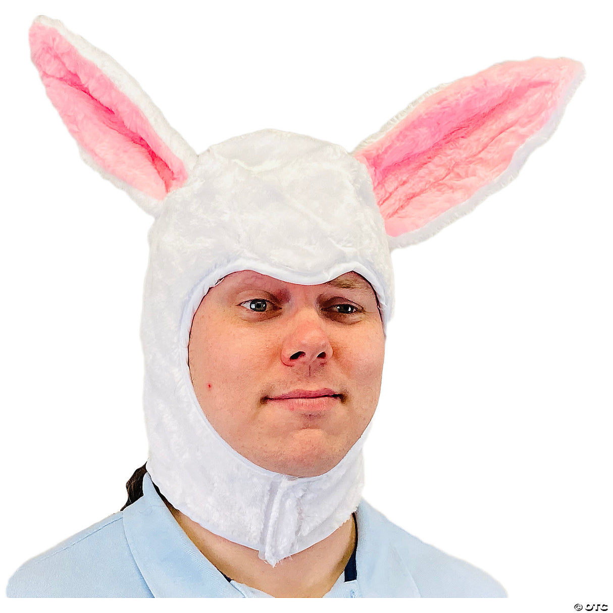 ADLT BUNNY HOOD-PINK