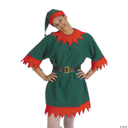 Adults Elf Tunic Costume – Christmas Holiday Cosplay Halloween Party Outfit