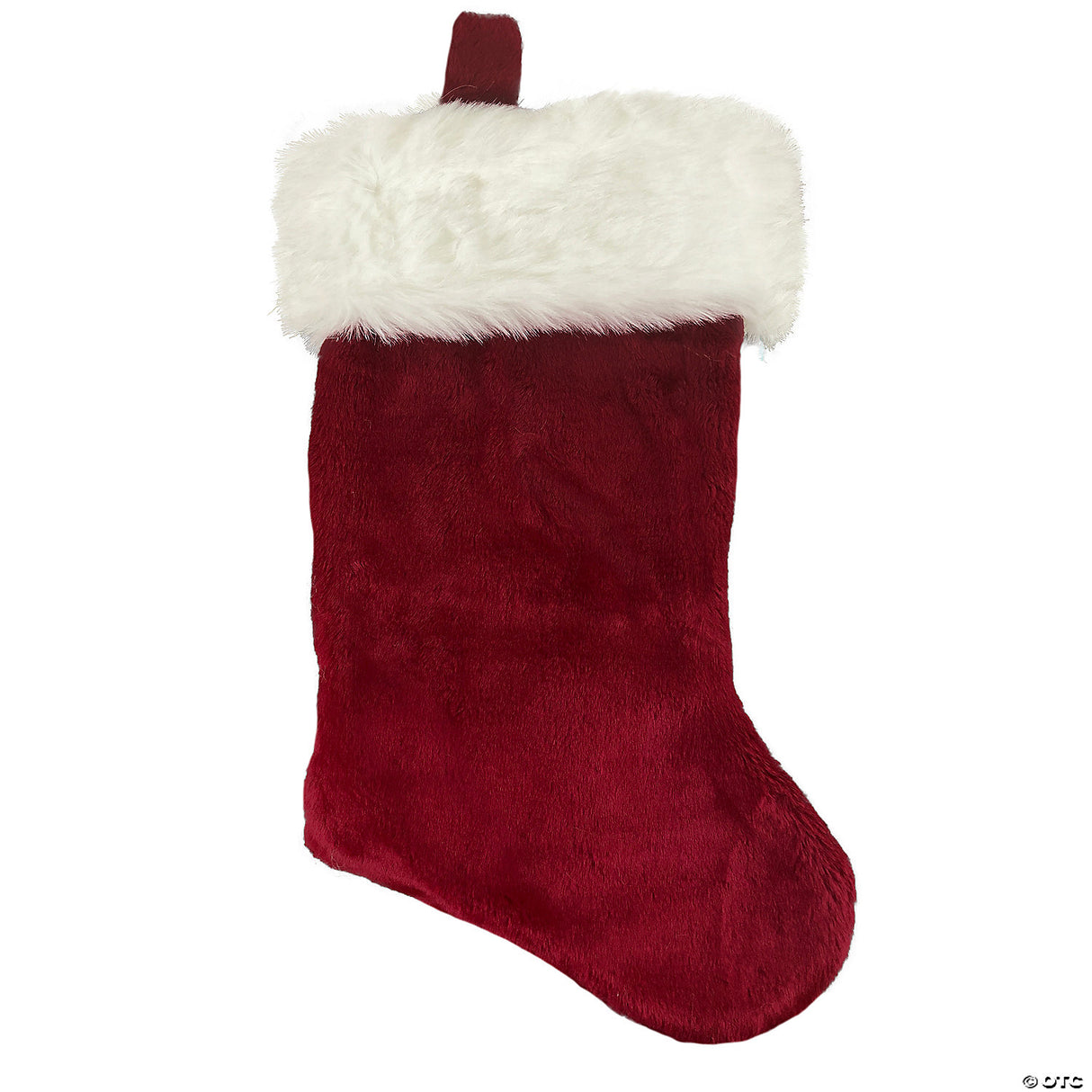 SANTA STOCKING 21 IN WHITE