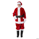 ADLT SANTA SUIT BURGUNDY DLX LG