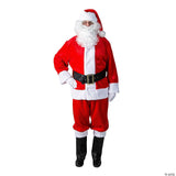 Adult Men’s 10-Piece Deluxe Plush Santa Suit Costume - XL