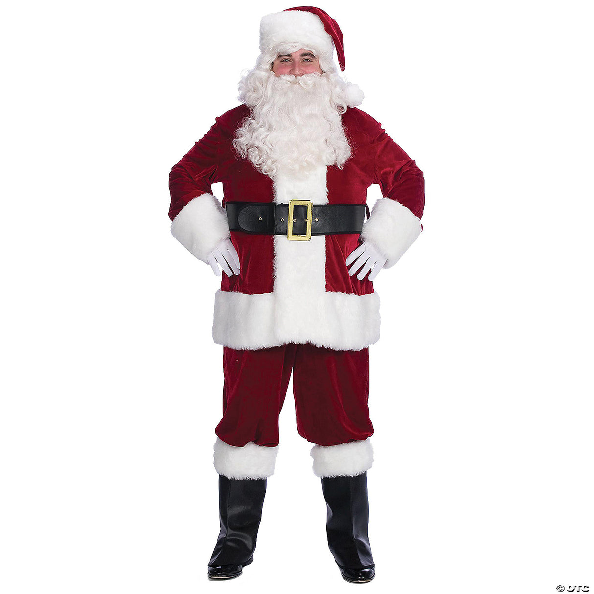 ADLT SANTA SUIT VELVETEEN MEN'S 58-62