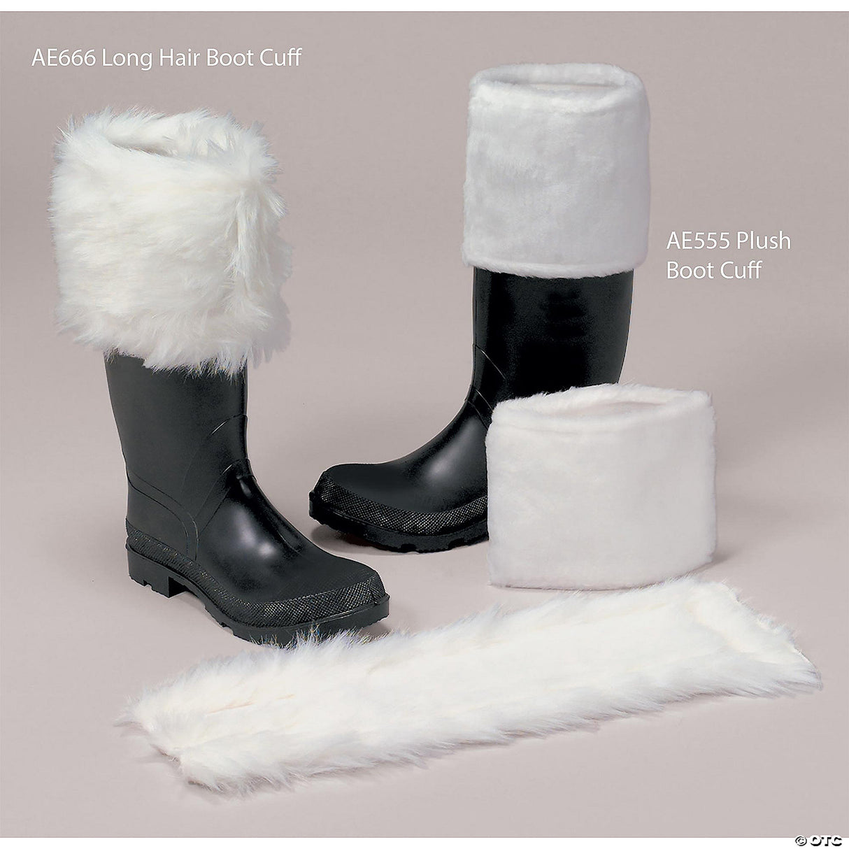 Adults Luxurious Long-hair Santa Boot Cuffs