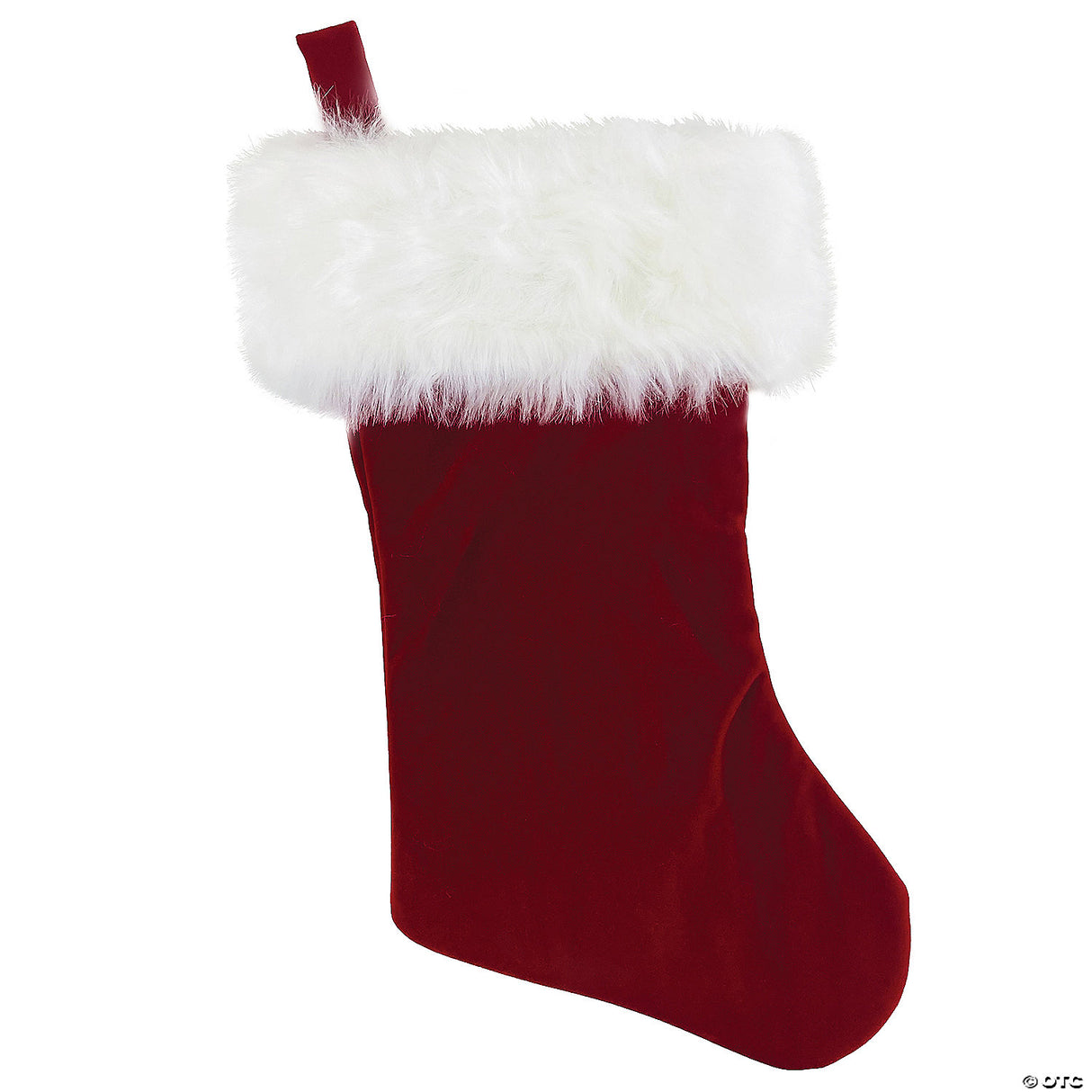 19" Burgundy Velvet Lined Stocking