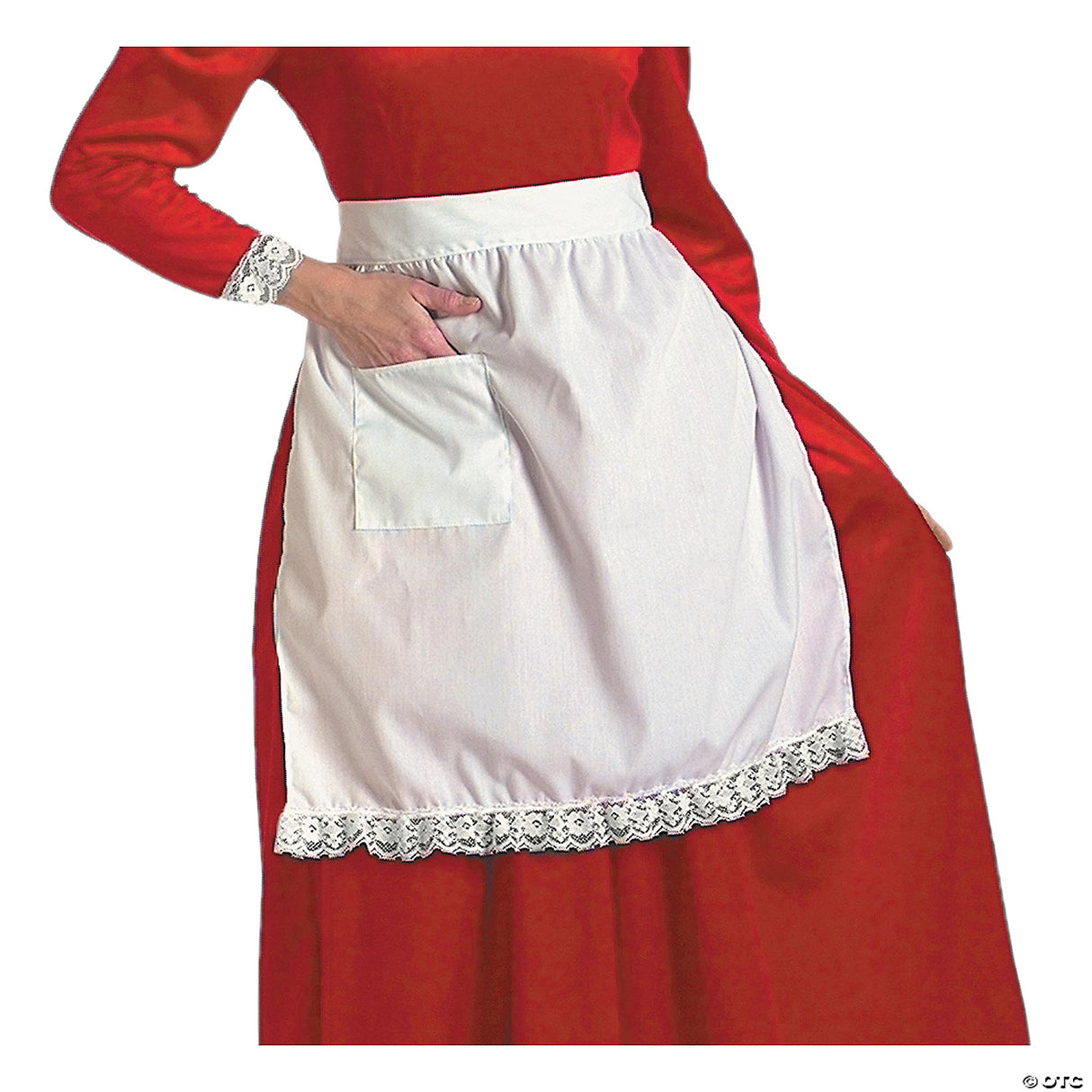 Women's Mrs. Claus White Cotton Apron