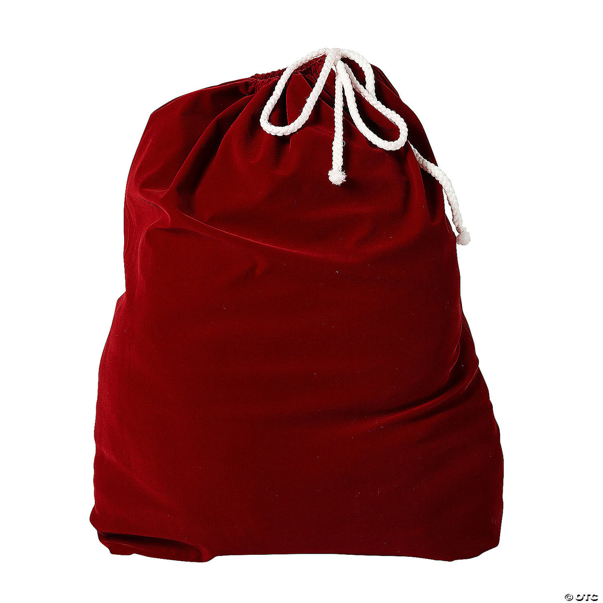 Burgundy Velvet Santa Toy Bag