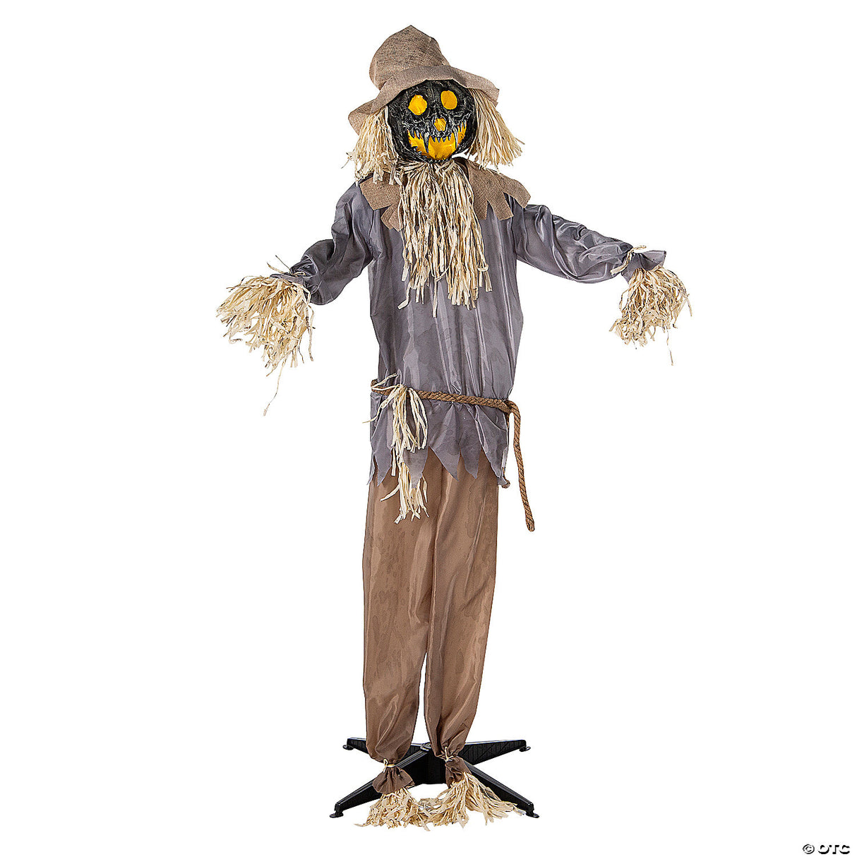 6 Ft. Standing Animated Ghoulish Scarecrow Halloween Decoration