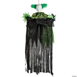 4 Ft. Hanging Animated Green & Black Clown Halloween Decoration