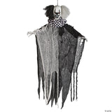 4 Ft. Hanging Animated Black & White Clown Halloween Decoration