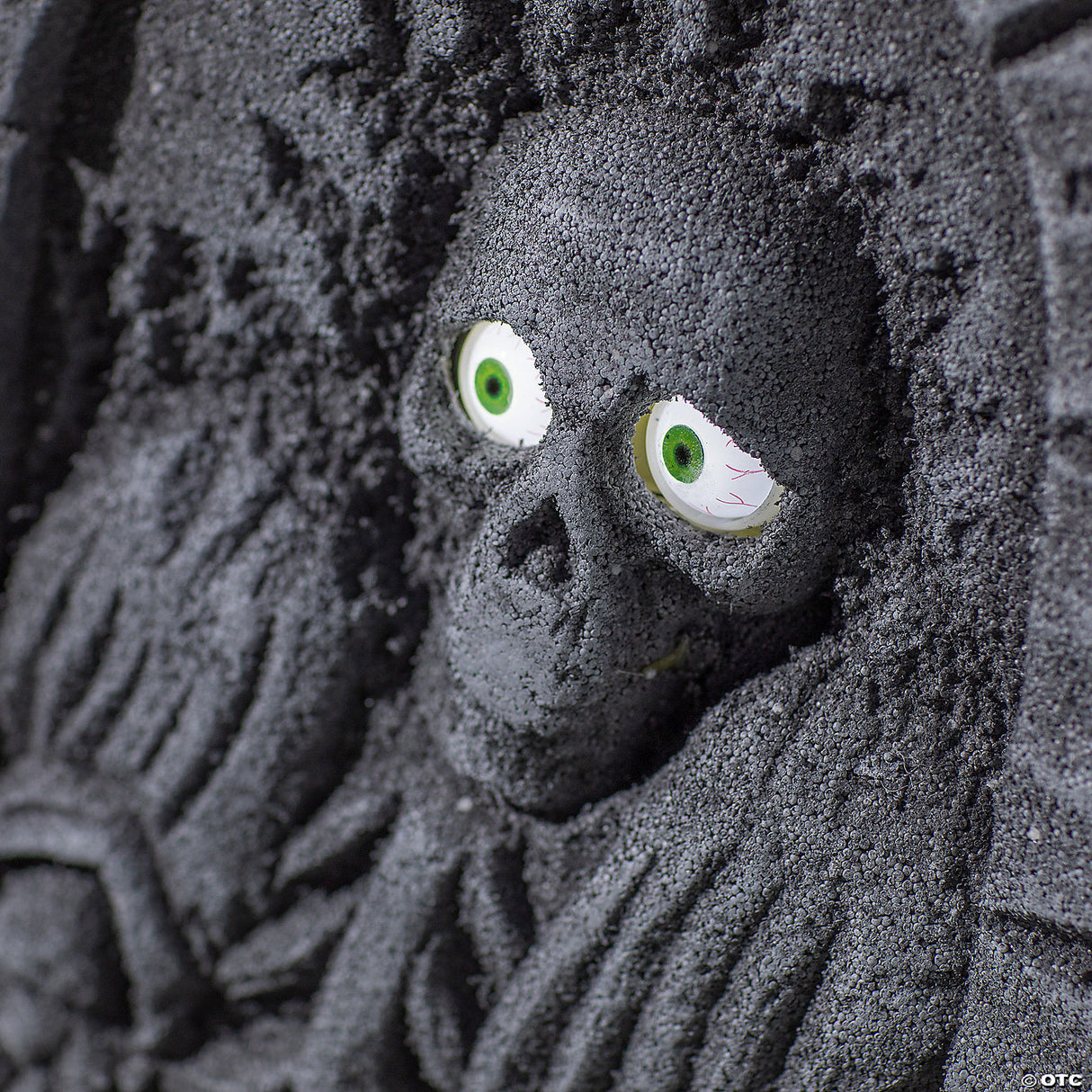 2 Ft. Gray Plastic Skeleton Tombstone With Moving Eyes Halloween Decoration