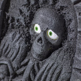 2 Ft. Gray Plastic Skeleton Tombstone With Moving Eyes Halloween Decoration