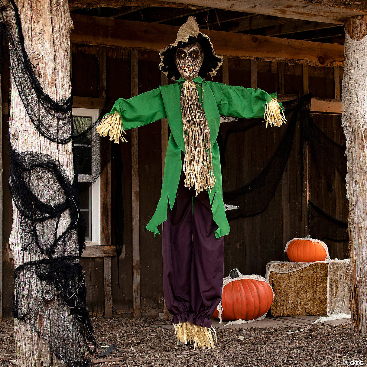 6 Ft. Light-up Hanging Animated Scarecrow Halloween Decoration