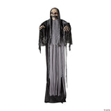 6 Ft. Standing Up & Down Black & Gray Skeleton Reaper Halloween Decoration