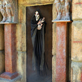 13 3/4" X 47 1/4" Hanging Animated Singing Reaper With Guitar Halloween Decoration
