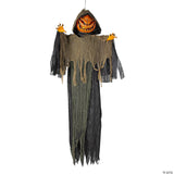 7 Ft. Light-up Hanging Big Pumpkin Head Halloween Decoration