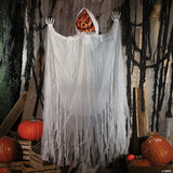 5 Ft. 6" Hanging Animated White Robe Pumpkin Man Halloween Decoration