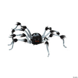 31 1/2" Gray And Black Hairy Walking Spider Halloween Decoration