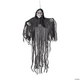 47 1/4" Animated & Light-up Skeletal Reaper Hanging Halloween Decoration